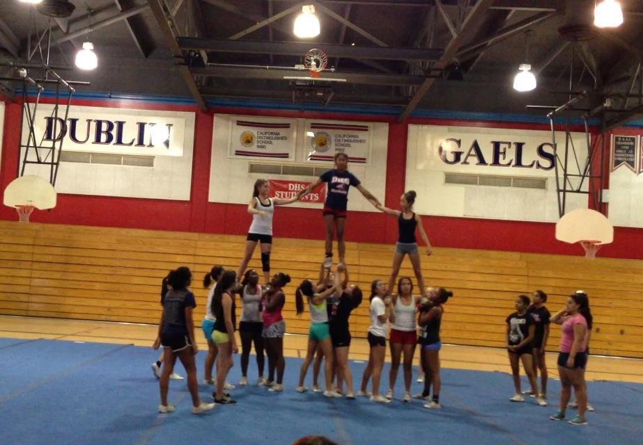 ABOVE: Dublin High’s Varsity Competition Team working hard at practice.
