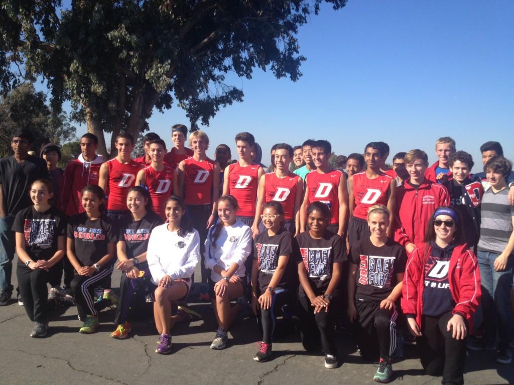 Dublin Boys and girls Cross Country team posed for pictures after their races on Saturday, November 23rd. 