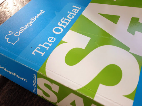 ABOVE: A typical SAT review manual students currently use to study for the test, but which is likely to change one the new test is initiated.