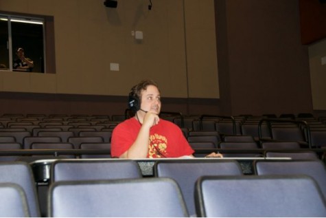 Director Scott DiLorenzo watches the opening cast of “Fools” during on Saturday during Tech Week. 