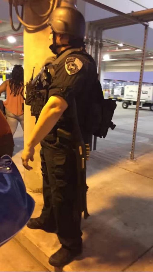 Police at the Fort Lauderdale airport.