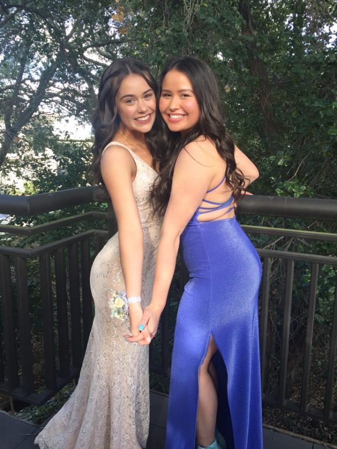 Senior Kiana Meagher attended junior prom this year with her friend Lauren Barnes. Good thing she did! Theres no senior ball this year. 