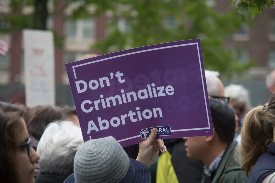 A poster at an abortion rights rally