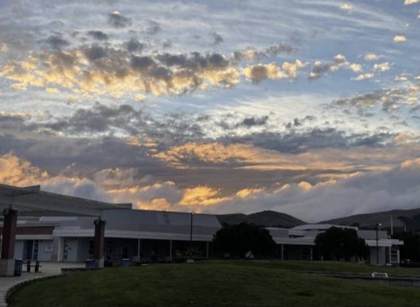 A picture of the fall sky during Dublin High School’s Area Build