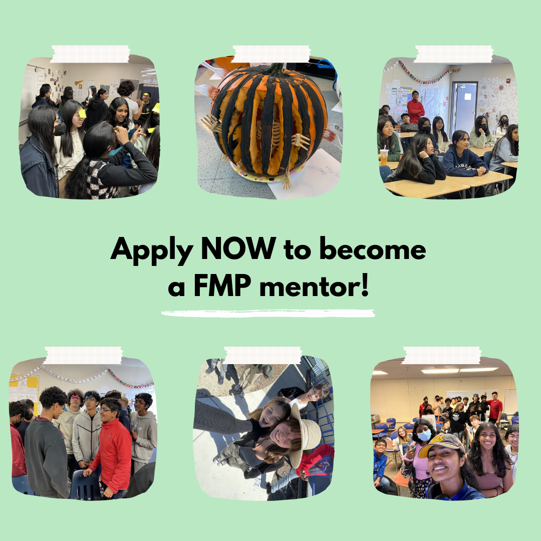 Applications for becoming a FMP mentor next year are now open! (Images courtesy of FMP website)